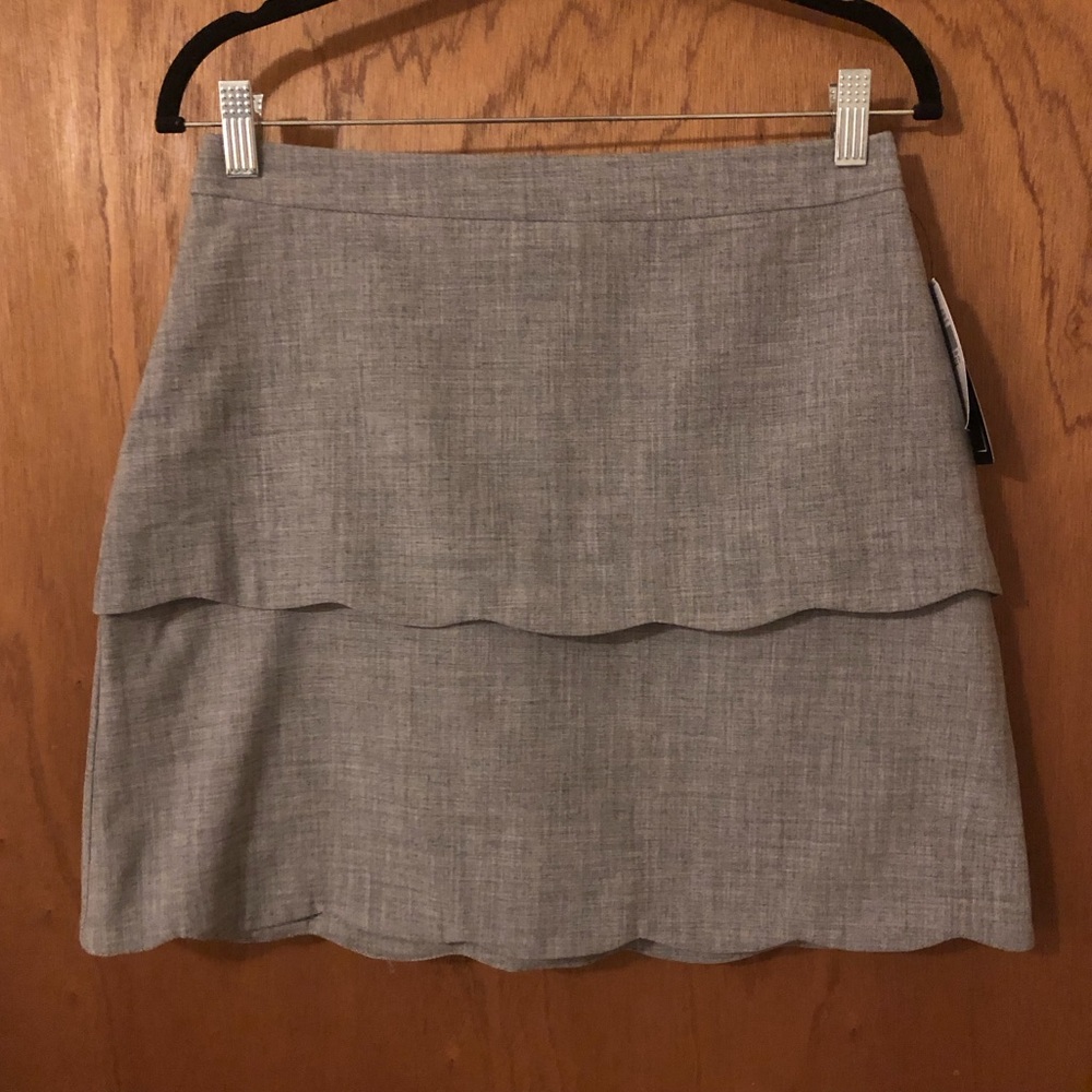 NWT! A. Byer Heather Grey Mini Tulip Skirt - Picture 2 of 6